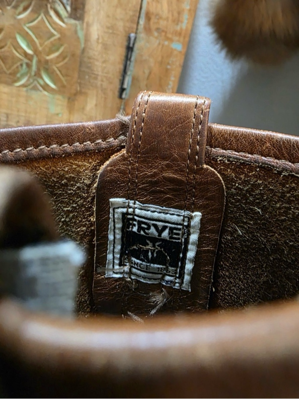 Classic Brown Leather Engineer Boots - Women's - Picture 4 of 8
